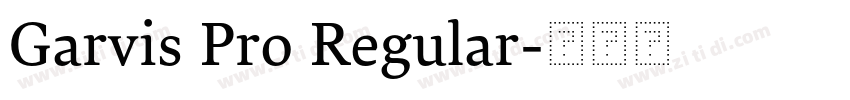 Garvis Pro Regular字体转换 Garvis Pro Regular字体转换